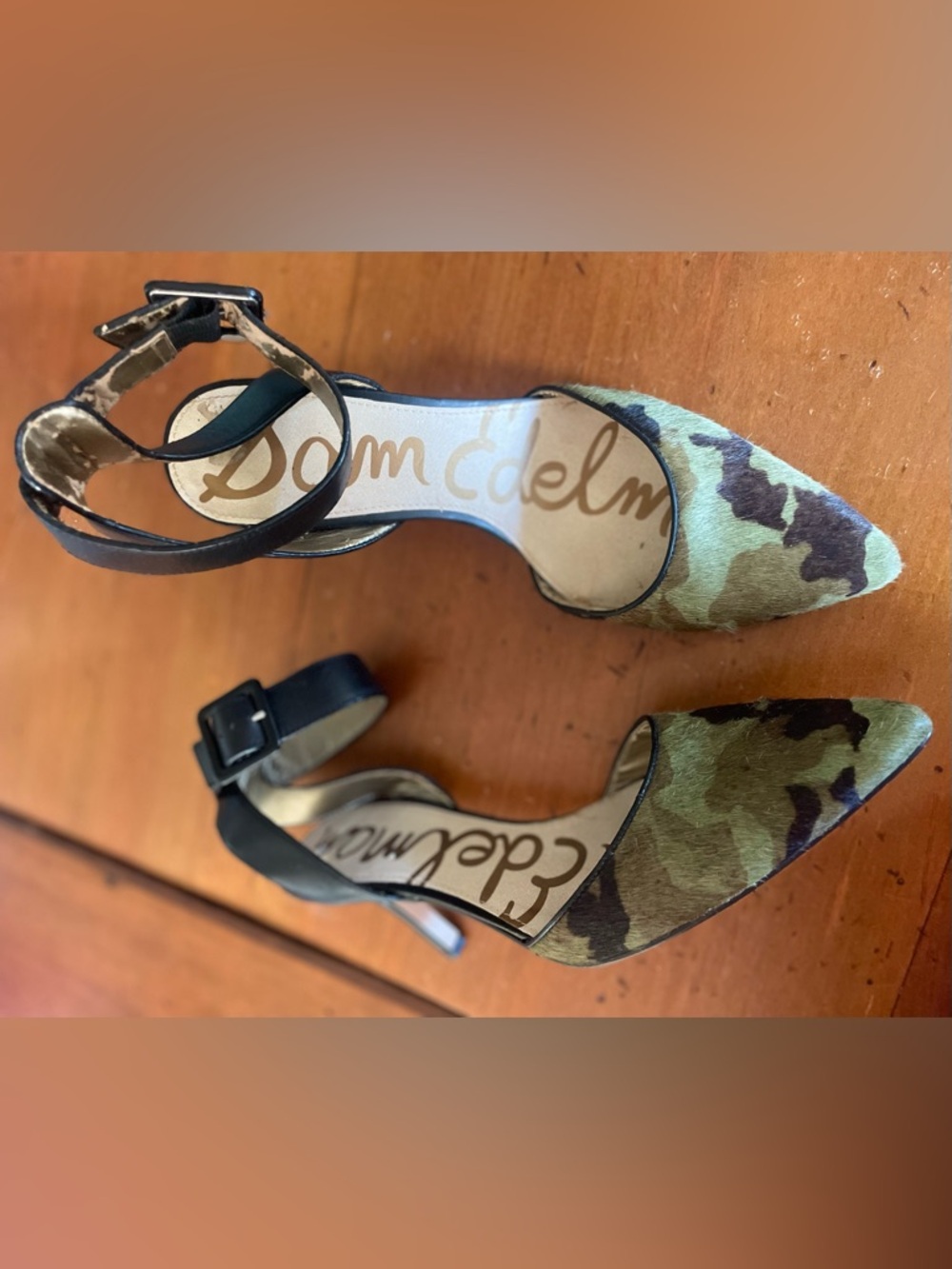 Sam Edelman Ankle-Strap Pump in Olive Camo pony- 
stunning shoes ! - Picture 10 of 12